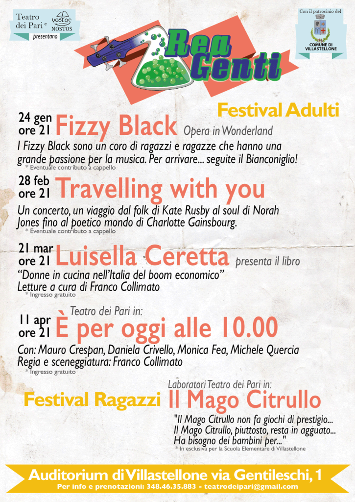 Villastellone. Teatro: sesta edizione di ReaGenti