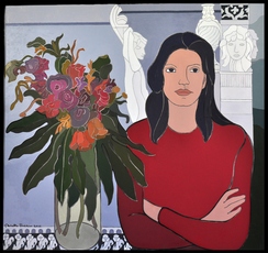 figura su liberty 2012 olio su tela 85x90 (1)
