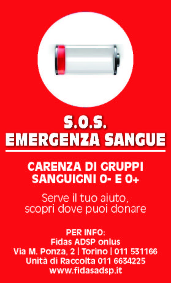 EMERGENZA SANGUE IN PIEMONTE