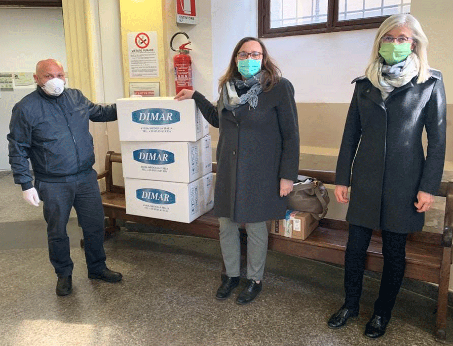 20 caschi per la ventilazione sono stati donati a Carmagnola