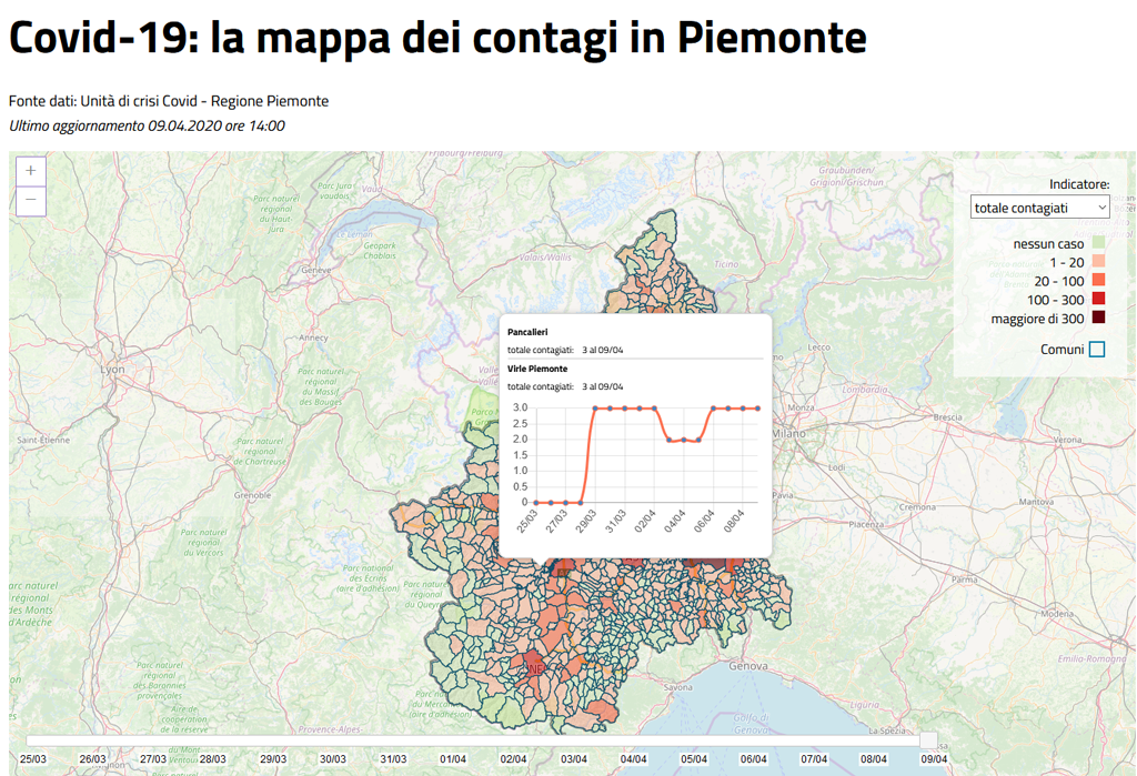 Sindaci dell’ASL To5 non concordano sui dati della mappa dei contagi