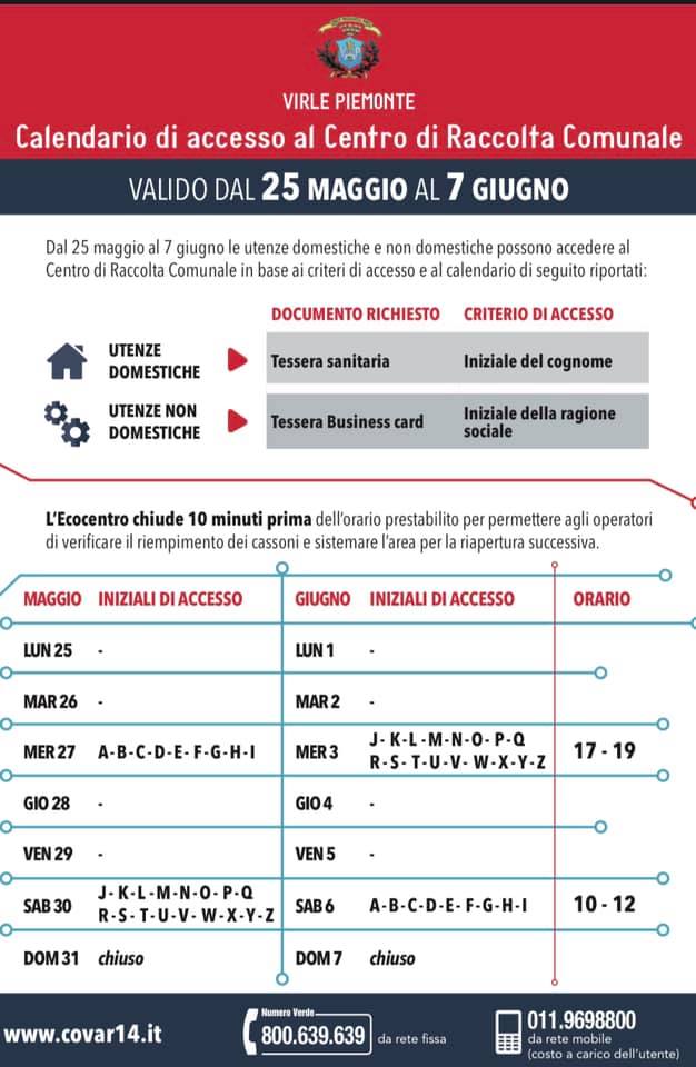 Calendario cetro raccolta via Podi