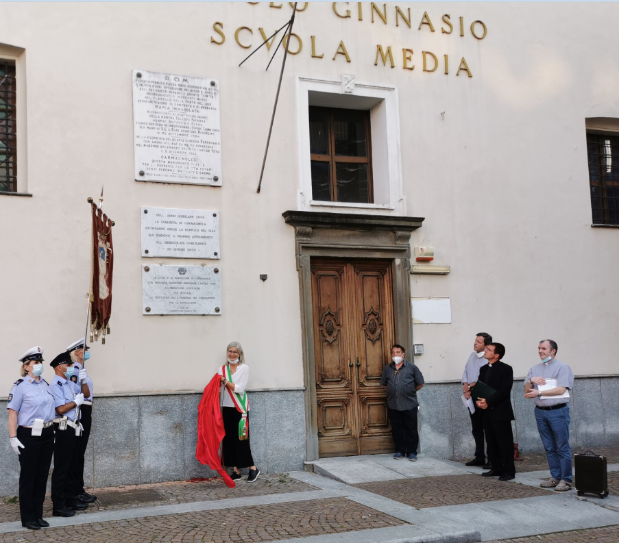 Una targa a ricordo del voto all’Immacolata contro il Covid-19