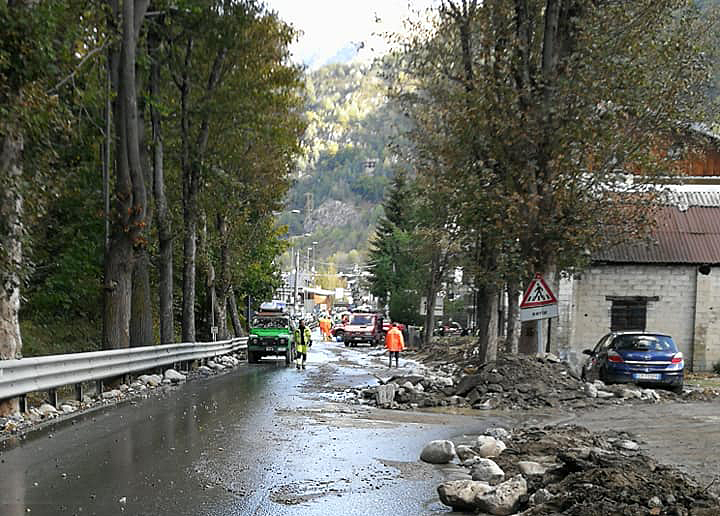 Limone Piemonte, ancora difficoltà nella viabilità dopo l’alluvione