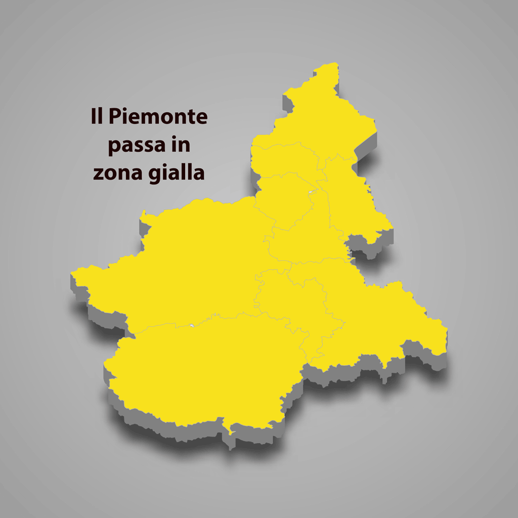 Il Piemonte torna zona gialla, arriva l’ordinanza del Ministro Speranza