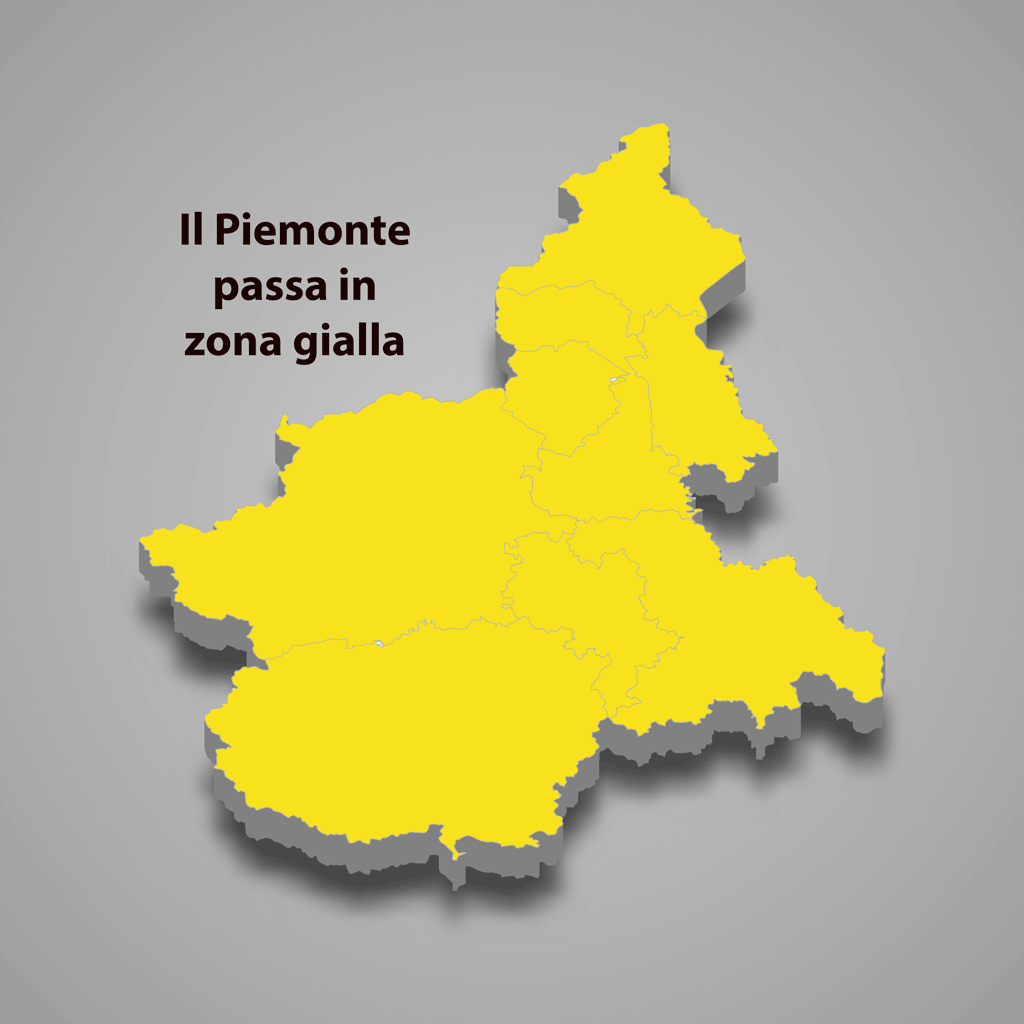 Piemonte in zona gialla in base all’ordinanza del Ministro Speranza