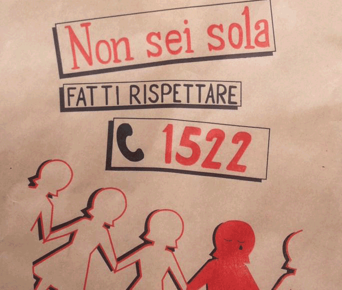 Sulla busta del pane il numero antiviolenza 1522: un aiuto per le donne