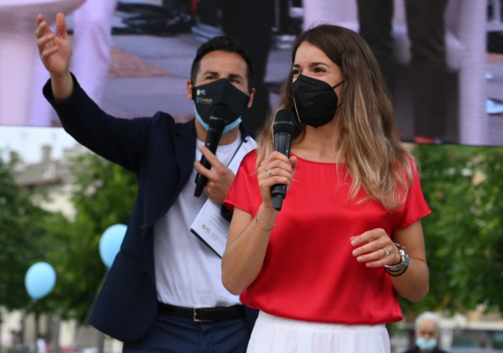 A Cuneo festa in piazza per la campionessa di sci Marta Bassino