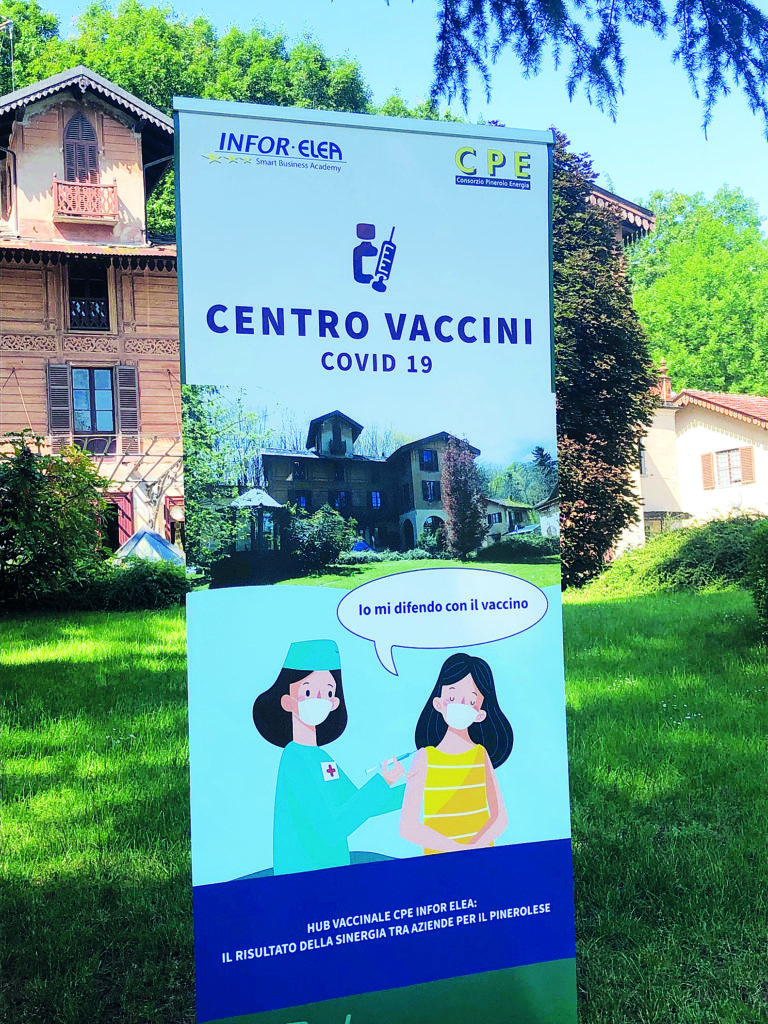 Attivo l’hub vaccinale per i dipendenti delle aziende del pinerolese