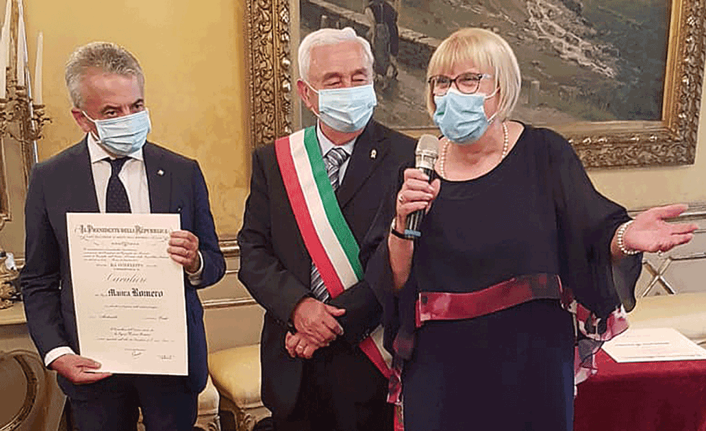 Maura Romero Cavaliere “al Merito della Repubblica Italiana” per le 150 donazioni di sangue