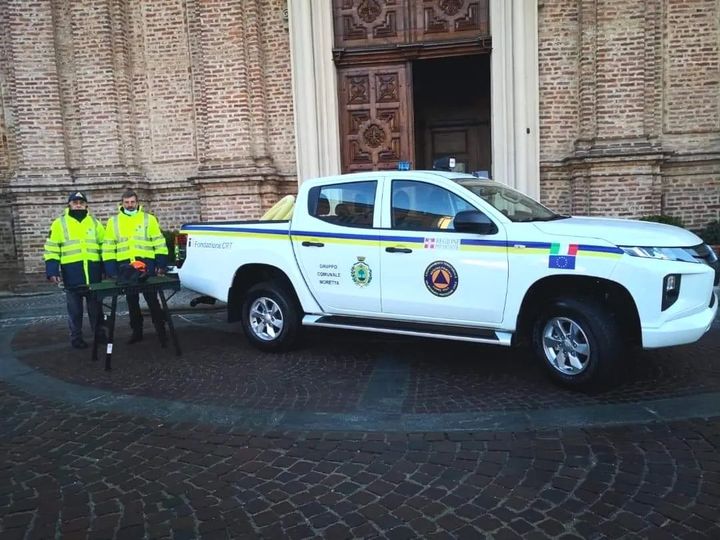 Benedizione del nuovo veicolo della protezione civile di Moretta