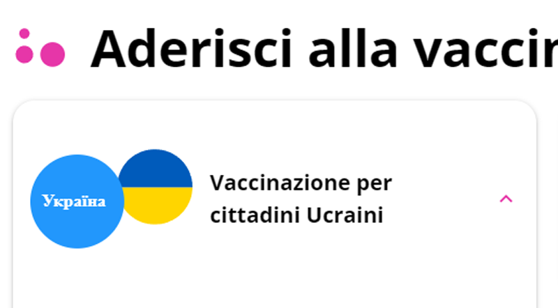 Cittadini ucraini, accesso diretto per vaccinazioni anti Covid all’Asl To5