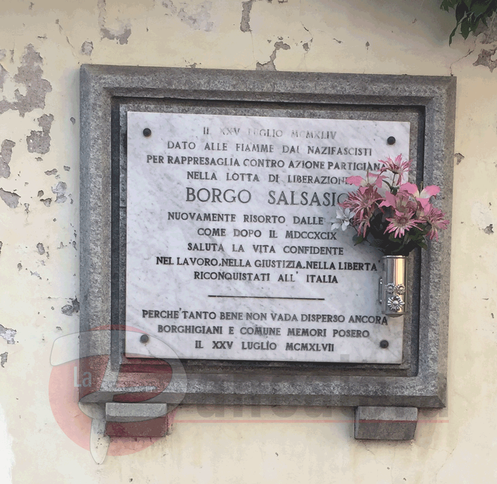 Commemorazione dell’incendio di borgo Salsasio del 1944