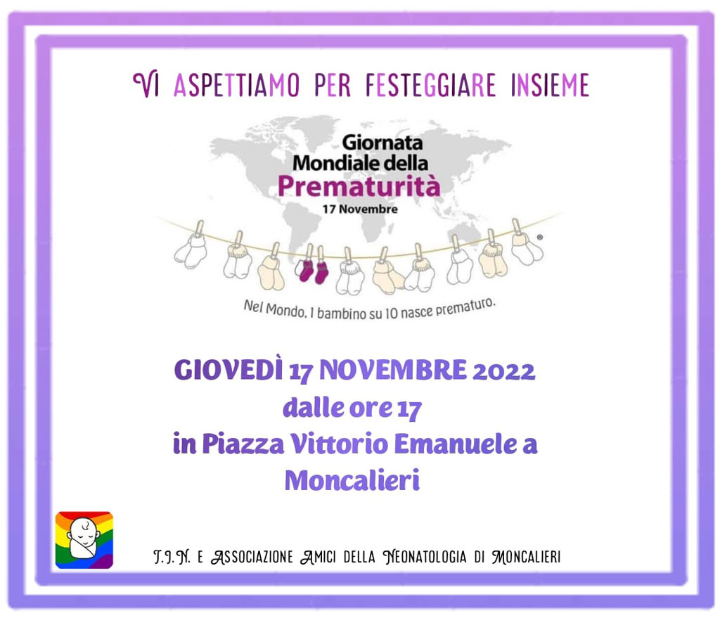 Prematurità, manifestazione con gli Amici della Neonatologia di Moncalieri