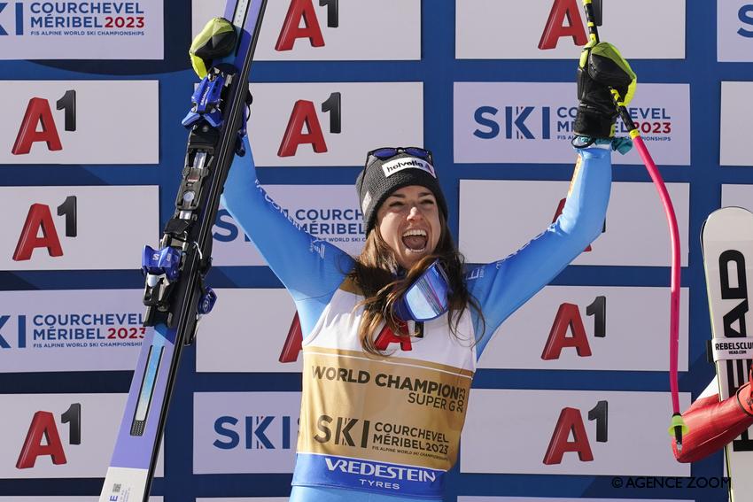 Marta Bassino podio Meribel - ph. Agence Zoom