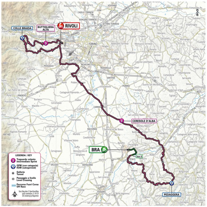 Arriva il Giro d’Italia, passa per Carmagnola, Carignano e Candiolo