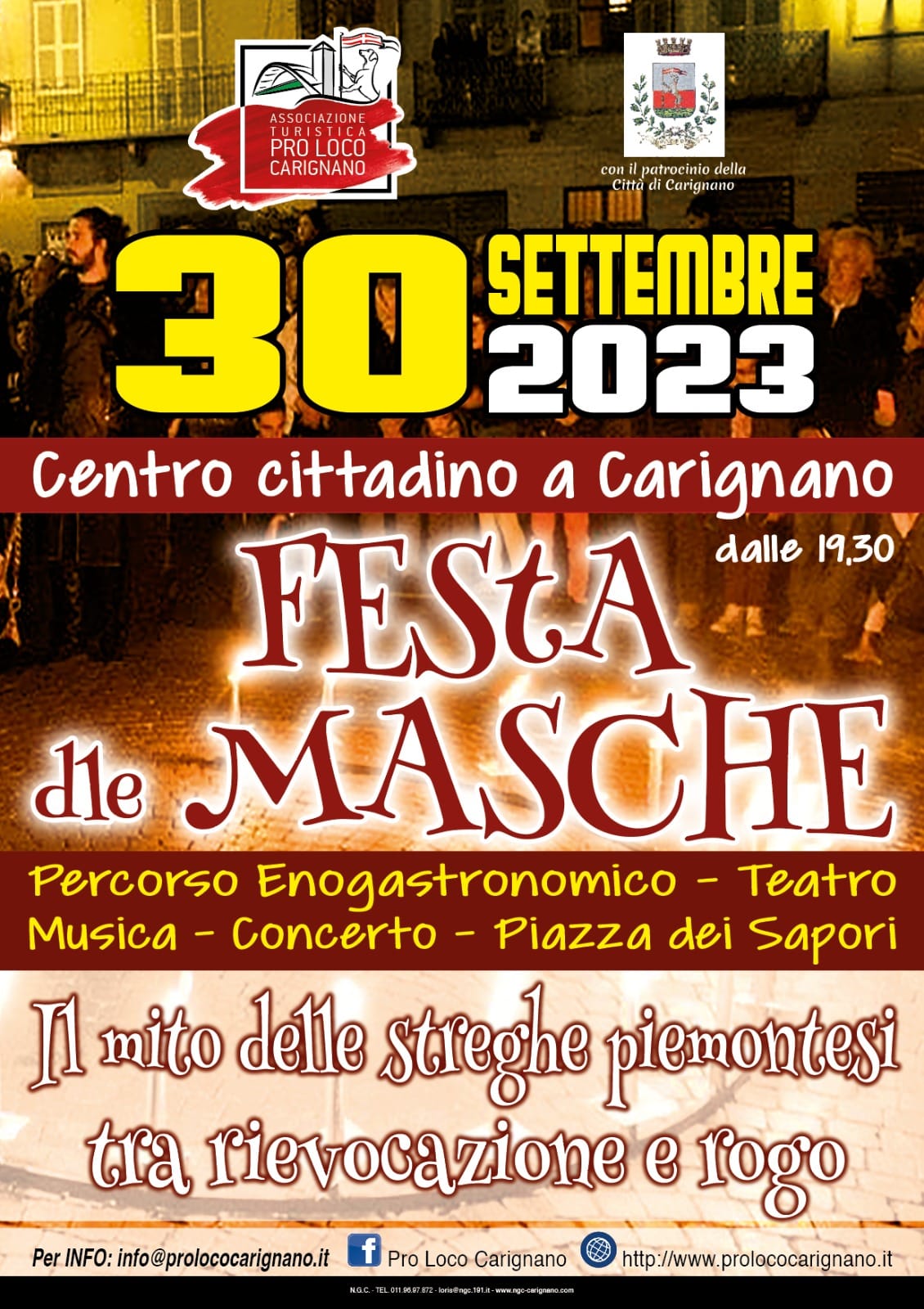 Festa dle Masche a Carignano sabato 30 settembre