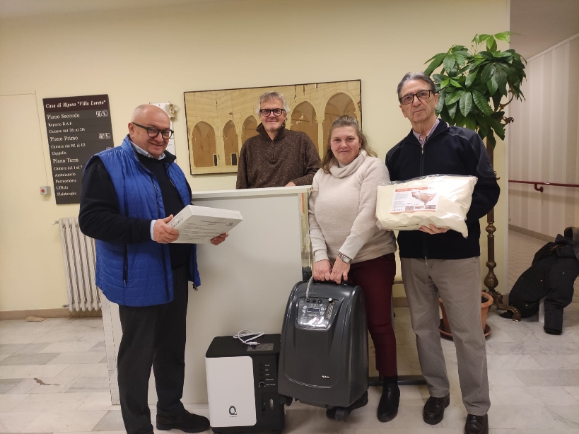 Due ossigenatori nuovi per la casa di riposo Villa Loreto a Moretta