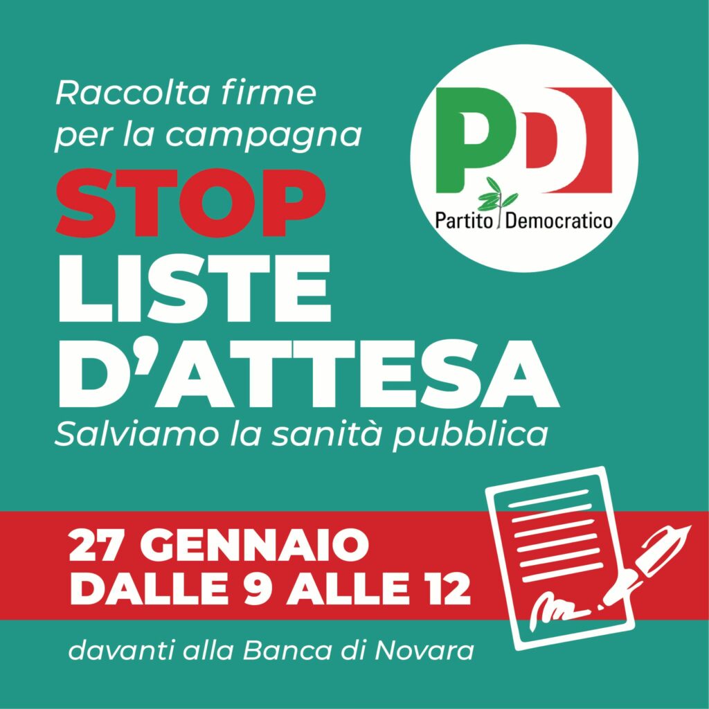 PD Carmagnola raccolta firme