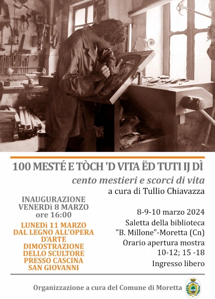A Moretta la mostra “100 mestieri e scorci di vita”