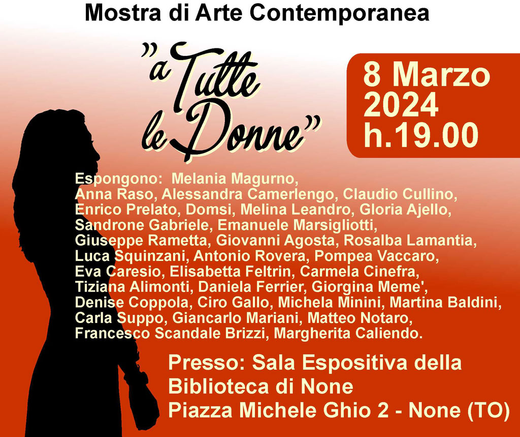 Mostra di arte contemporanea “A tutte le donne” a None