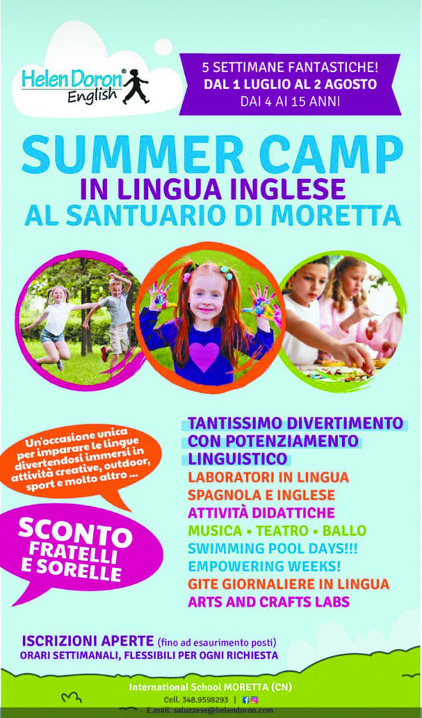 Summer Camp in lingua inglese a Moretta