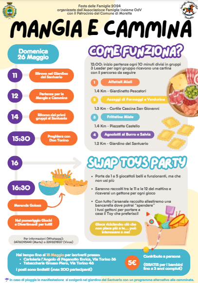 Moretta organizza la Festa delle Famiglie 2024