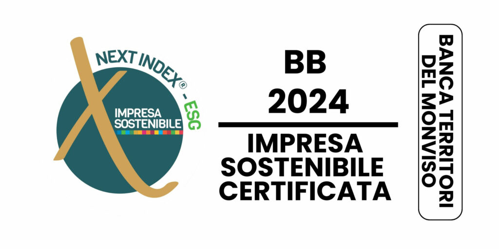 A Banca Territori del Monviso il riconoscimento impresa sostenibile NeXt Index® ESG