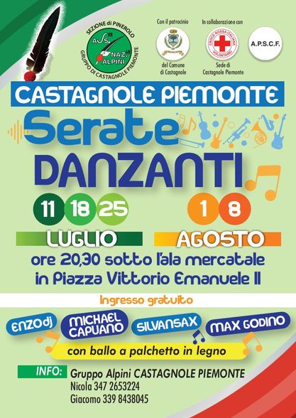 Proseguono le serate danzanti a Castagnole Piemonte