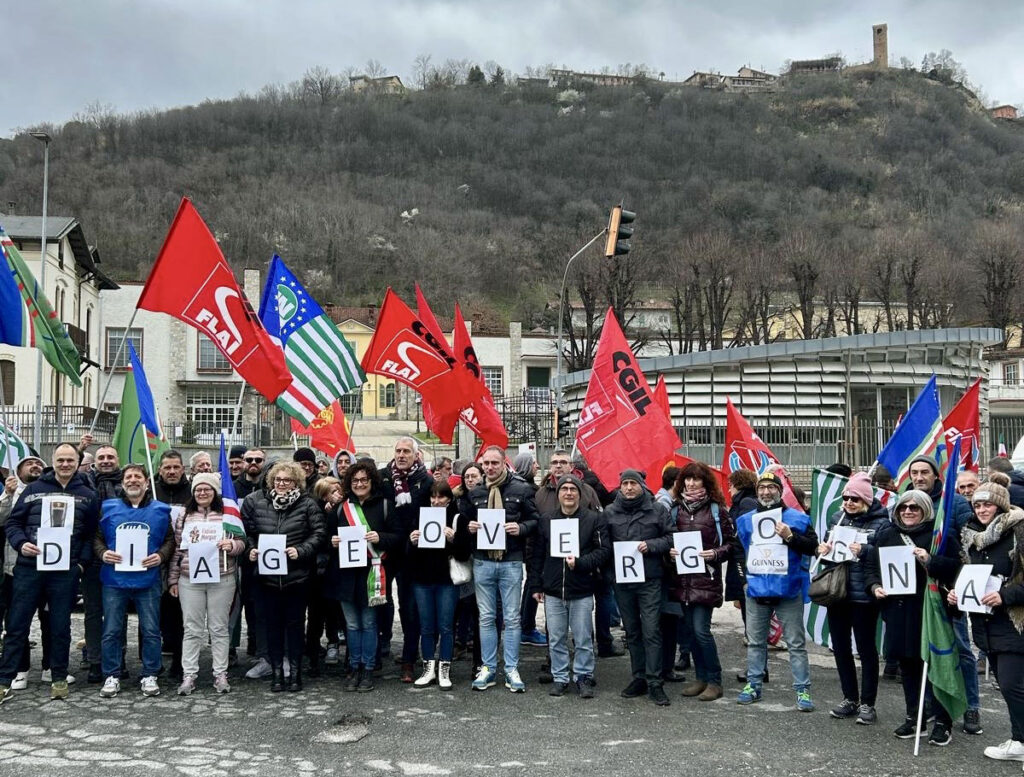 Crisi Diageo. Calderoni questa mattina al presidio di Santa Vittoria d’Alba