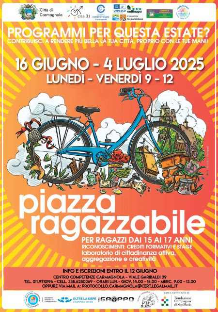 Iscrizioni aperte per Piazza Ragazzabile a Carmagnola 