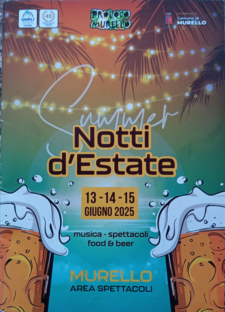 “Notti d’Estate” a Murello dal 13 al 15 giugno