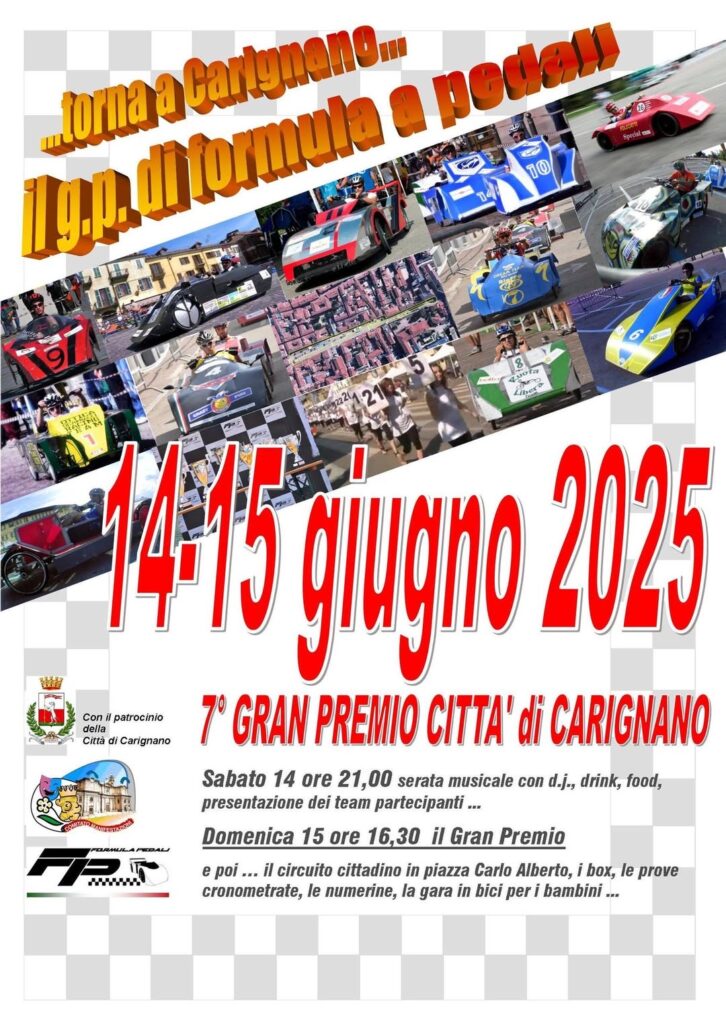 7° Gran Premio Città di Carignano per Formula a Pedali