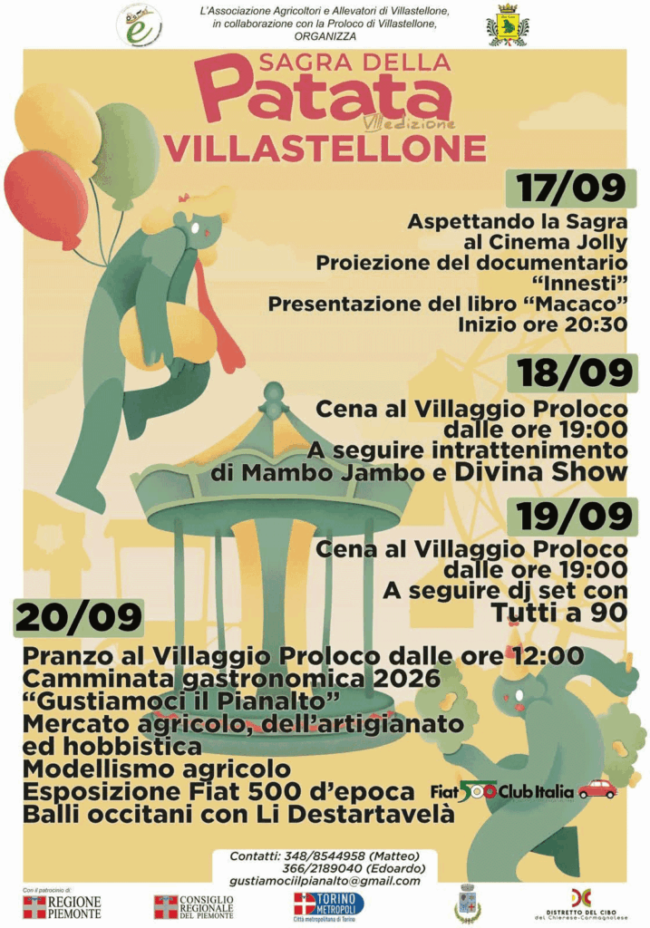 La Sagra della Patata di Villastellone del 18 al 20 settembre