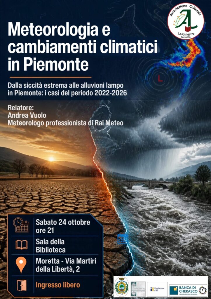 Il meteorologo di RAI Meteo Andrea Vuolo a Moretta
