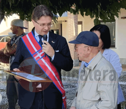 Riconoscimento per l’inno di Osasio all’89enne Benito Sanna