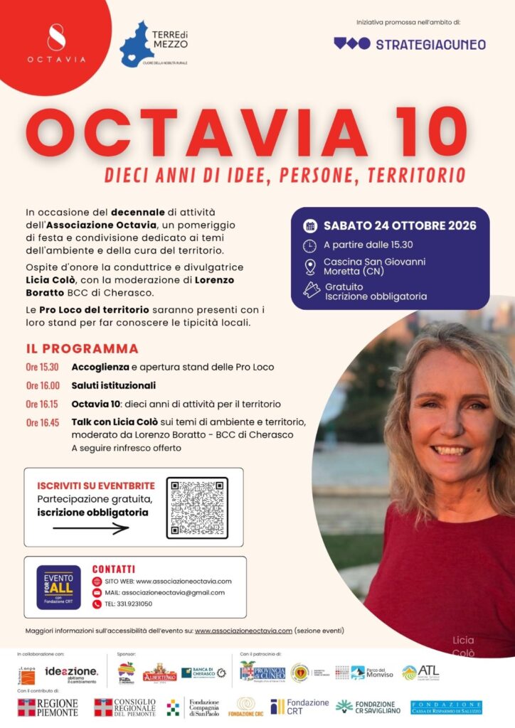 L’associazione Octavia festeggia i 10 anni con Licia Colò