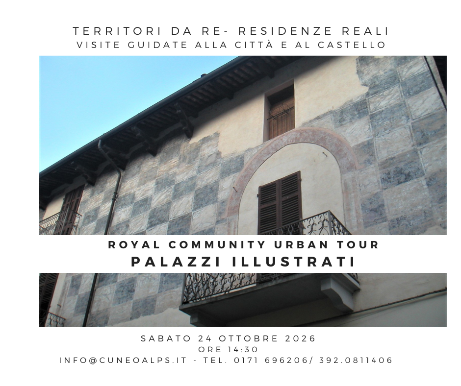 Racconigi, tornano i Royal Community Tour dal 24 ottobre
